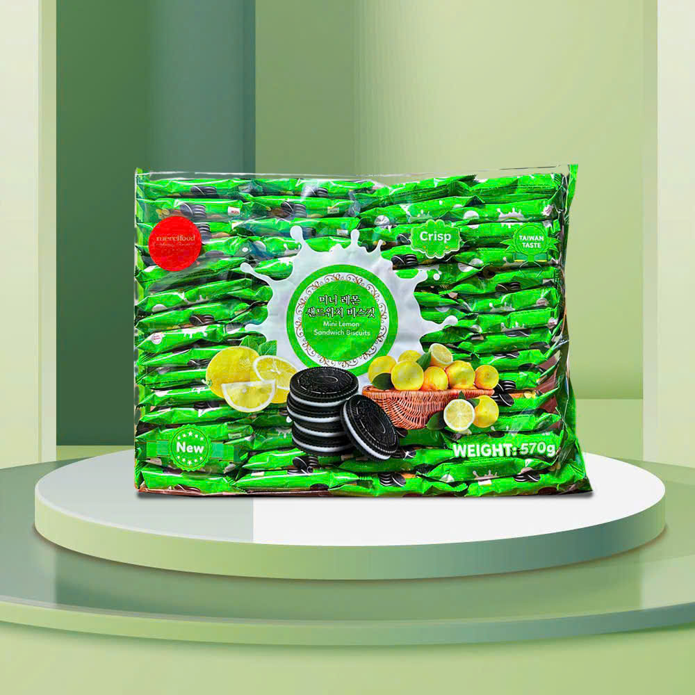Bánh quy oreo mini 570g vị chanh bánh quy nhập khẩu.