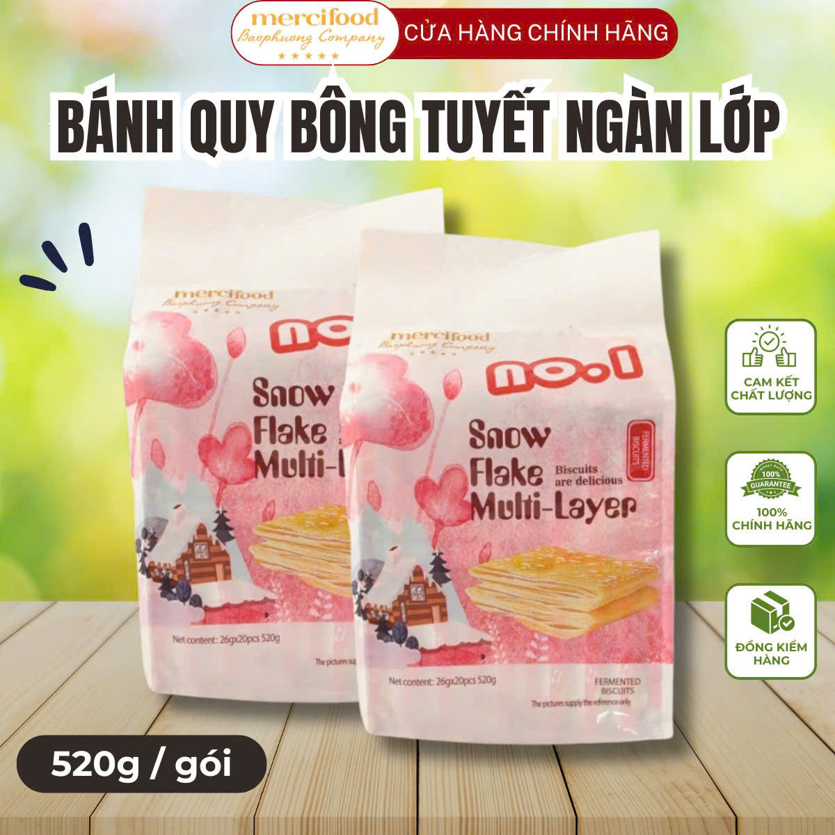 Bánh quy ngàn lớp ròn 15 * 520g