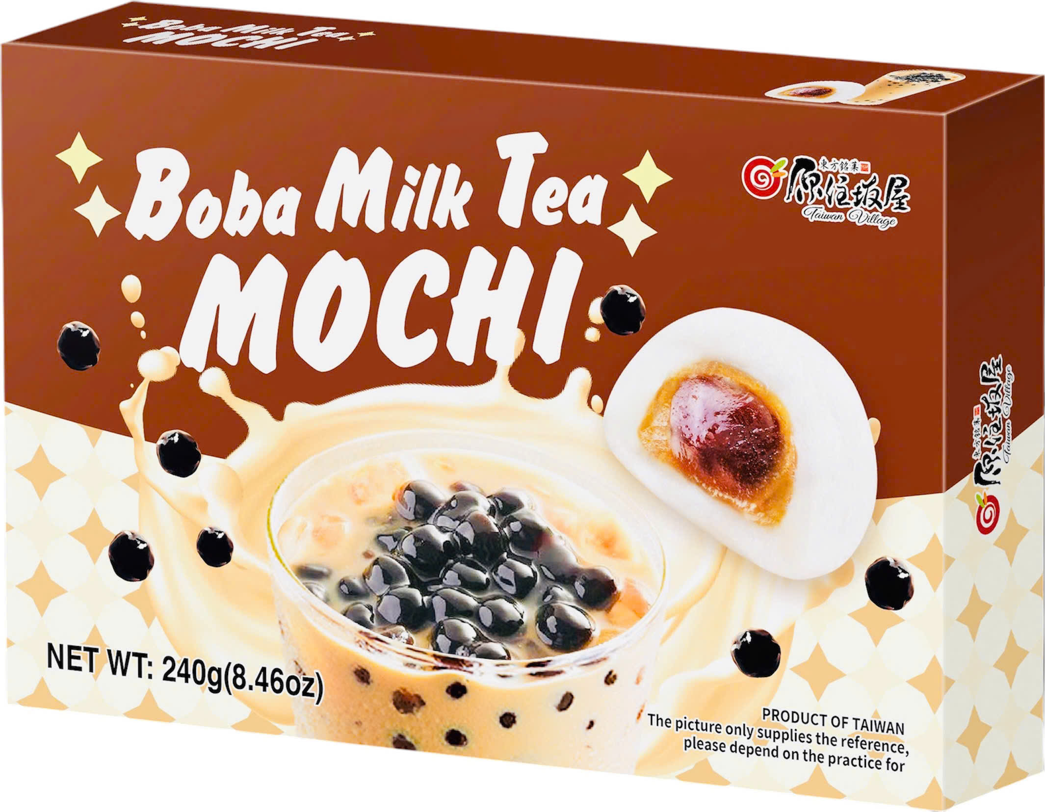 Bánh mochi hộp 240g vị trà sữa