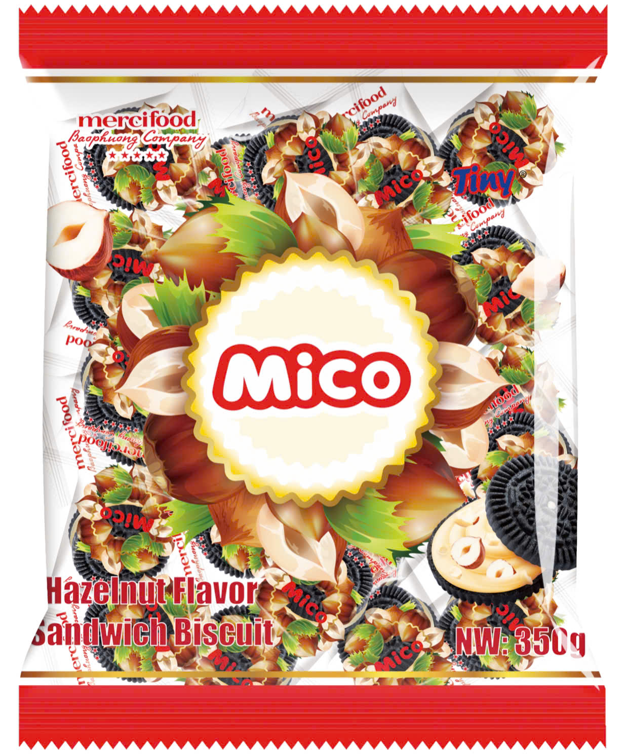 Bánh quy oreo kẹP hạt phỉ 350g