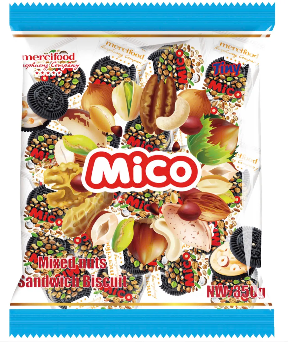 Bánh quy oreo kẹp hạt mixed 350g