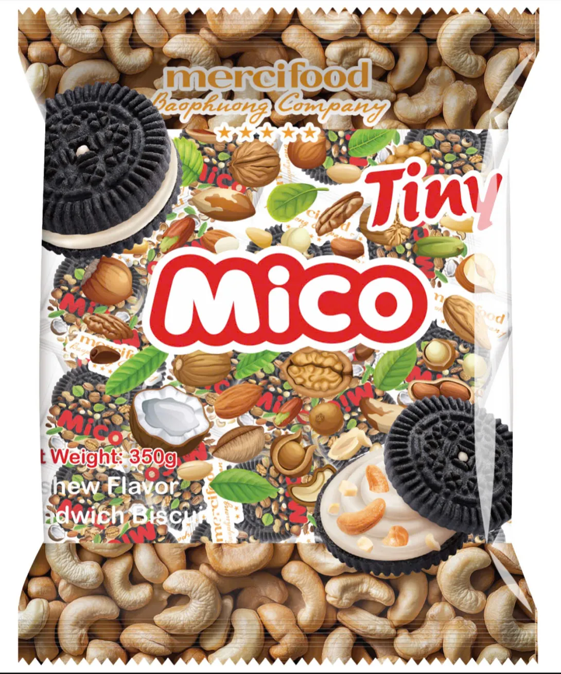 Bánh quy oreo kẹp hạt điều 350g